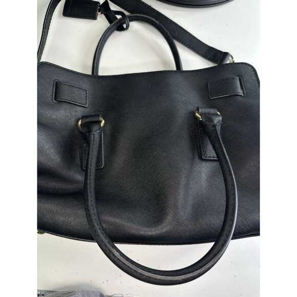 Michael Kors Hamilton Black Leather Crossbody/Tote - Picture 6 of 8